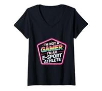 Womens I'm Not A Gamer I'm an E-Sport Athlete - V-Neck T-Shirt