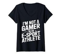 Womens I'm Not A Gamer I'm an E-Sport Athlete - V-Neck T-Shirt