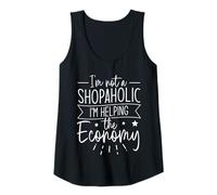 Womens Im Not A Shopaholic - Im Helping The Economy - Shopaholic Tank Top