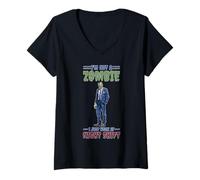 Womens I'm Not A Zombie I Just Work At Night Shift V-Neck T-Shirt
