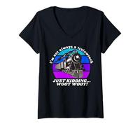 Womens I'm Not Always A Train Wreck Just Kidding Funny for Women V-Neck T-Shirt
