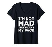 Women's I'm not Angry, It's just that My face is Funny V-Neck T-Shirt