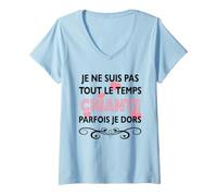 Women's I'm not Boring All the time Sometimes I Sleep V-Neck T-Shirt