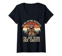 Women's I'm Not Getting Distracted I'm Just Doing Side Quests V-Neck T-Shirt