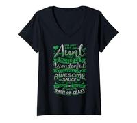 Womens I'm Not Just an Aunt Shirt for Crazy Aunts V-Neck T-Shirt