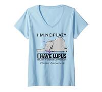 Womens I'm not Lazy I Have Lupus I'm just in Energy Saving Mode V-Neck T-Shirt