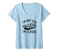 Womens I'm Not Old I'm Classic Funny Classic Car Owner Born 1980 V-Neck T-Shirt
