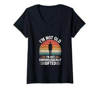 Women's I'm Not Old I'm Just Chronologically Gifted V-Neck T-Shirt