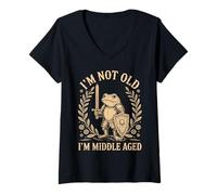 Womens Im Not Old I'm Middle Aged V-Neck T-Shirt