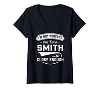 Womens I'm Not Perfect But I'm A Smith So Close Enough - Surname V-Neck T-Shirt