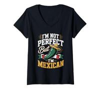 Women's I'm Not Perfect But I'm Mexican V-Neck T-Shirt