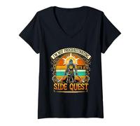 Womens Im Not Procrastinating Its Called A Side-Quest Knight V-Neck T-Shirt