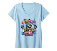 Women's I'm Not Procrastinating Masterplan Turtle Humor V-Neck T-Shirt