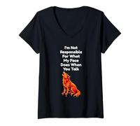 Women's I'm Not Responsible for What My Face Does When You Talk V-Neck T-Shirt