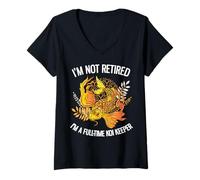 Women's I'm Not Retired I'm A Full-Time Koi Keeper V-Neck T-Shirt