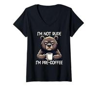 Women's I'm Not Rude I'm Pre-Coffee V-Neck T-Shirt