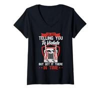 Womens I'm Not Telling You to Violate Get It There V-Neck T-Shirt