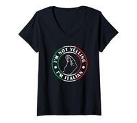 Womens I'm Not Yelling I'm Italian V-Neck T-Shirt