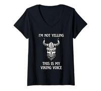 Women's I'm Not Yelling This is My Viking Voice V-Neck T-Shirt