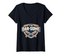 Women's I'm Oar-Some Funny Rowing Crew Team Pun Wordplay Joke Quote V-Neck T-Shirt