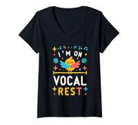 Womens I'm On Vocal Rest Singer Voice Recovery |- V-Neck T-Shirt