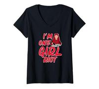 Womens I'm One Girl Riot V-Neck T-Shirt