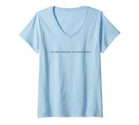 Womens "I'm only talking to Jesus today" Funny Christian Introvert V-Neck T-Shirt