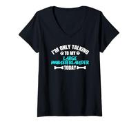 Women's I'm Only Talking to My Large Munsterlander Today V-Neck T-Shirt