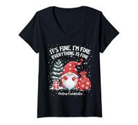 Womens I'm Participating Leave Me Alone Ugly Christmas Sweater V-Neck T-Shirt