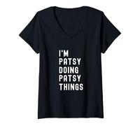 Womens I'm Patsy Doing Patsy Things V-Neck T-Shirt