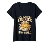 Women's I'm Retired Engineer My Job is to Relax Today V-Neck T-Shirt