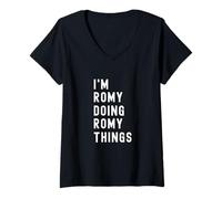 Womens I'm Romy Doing Romy Things V-Neck T-Shirt