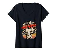 Womens I'm Running Another 5K Marathon Training Goal ---- V-Neck T-Shirt