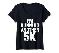 Womens I'm Running Another 5K Marathon Training Goal - V-Neck T-Shirt