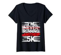 Womens I'm Running Another 5K Marathon Training Goal --- V-Neck T-Shirt