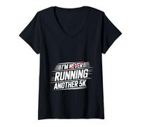 Womens I'm Running Another 5K Marathon Training Goal ----- V-Neck T-Shirt