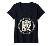 Womens I'm Running Another 5K Marathon Training Goal |- V-Neck T-Shirt