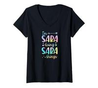 Women's I'm Sara Doing Sara Things Personalized First Name V-Neck T-Shirt