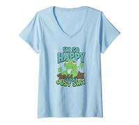 Womens I'm So Happy I Could Just Shit - animal V-Neck T-Shirt