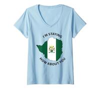 Womens I'm Staying Texas How About You V-Neck T-Shirt