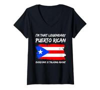 Women's I'm that Legendary Puerto Rican Everyone is Talking About V-Neck T-Shirt