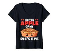 Women's Im The Apple of My Pies Eye Apple Pie Lover V-Neck T-Shirt