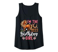 Womens I'm The Birthday Girl Horse Birthday Party Tank Top
