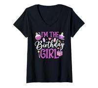Women's I'm The Birthday Girl Magic Wand Potion V-Neck T-Shirt