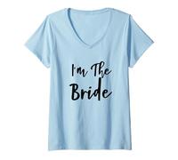 Womens I'm The Bride - Bridal Hen Party Do Night Getting Ready V-Neck T-Shirt