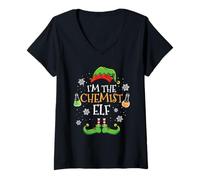 Women's Im The Chemist Elf Christmas V-Neck T-Shirt
