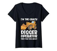 Women's I'm The Crazy Digger Operator They Told You About V-Neck T-Shirt