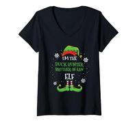 Women's Im The Duck Hunter Brother in Law Elf Christmas V-Neck T-Shirt