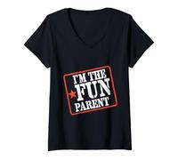 Womens I'm The Fun Parent Relatable Cool Parenting ----- V-Neck T-Shirt