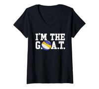 Women's I'm The G.O.A.T. Volleyball Goat V-Neck T-Shirt